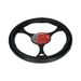 Carpoint Steering Wheel Cover Leather Black