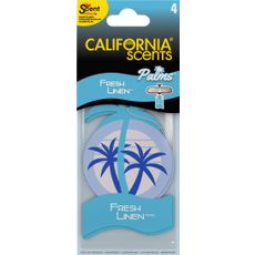 California Scents Palms Luchtverfrisser Fresh Linen Blister 4st