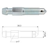 Ontluchtingsnippel M7x1 30.5 Lang