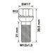 Wielbout 12mm x 1.5mm - 21mm - 42.5mm -Bolconisch - 17mm