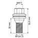 Wielbout 12mm x 1.5mm - 32.5mm - 53.5mm - Vlak / Ring - 17mm