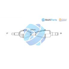 ODM Multiparts Aandrijfas Ford Transit