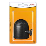 Q-Parts Trekhaakdop Zwart met Slot in blister