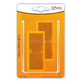 Q-Parts Reflector Zelfklevend 82mm x 36mm Oranje Set à 2st in blister