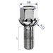 Wielbout 12mm x 1.5mm - 40mm - 60.5mm - Bolconisch R12 - 17mm Zakje à 5st