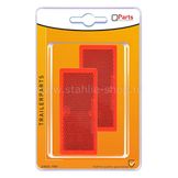 Q-Parts Reflector Zelfklevend 82mm x 36mm Rood Set à 2st in blister